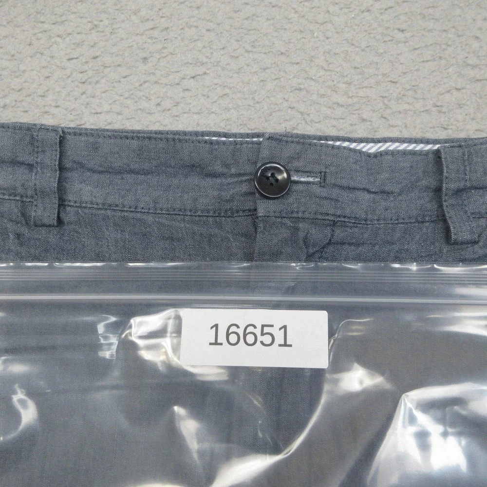 Banana Republic Chambray Chino Shorts Mens 38x10 Blue Cotton Casual Coastal Prep